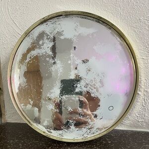Vintage Round Distressed Mirror